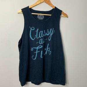 Rowdy Gentleman ‘Classy as F*ck’ Tank Top, sz. L